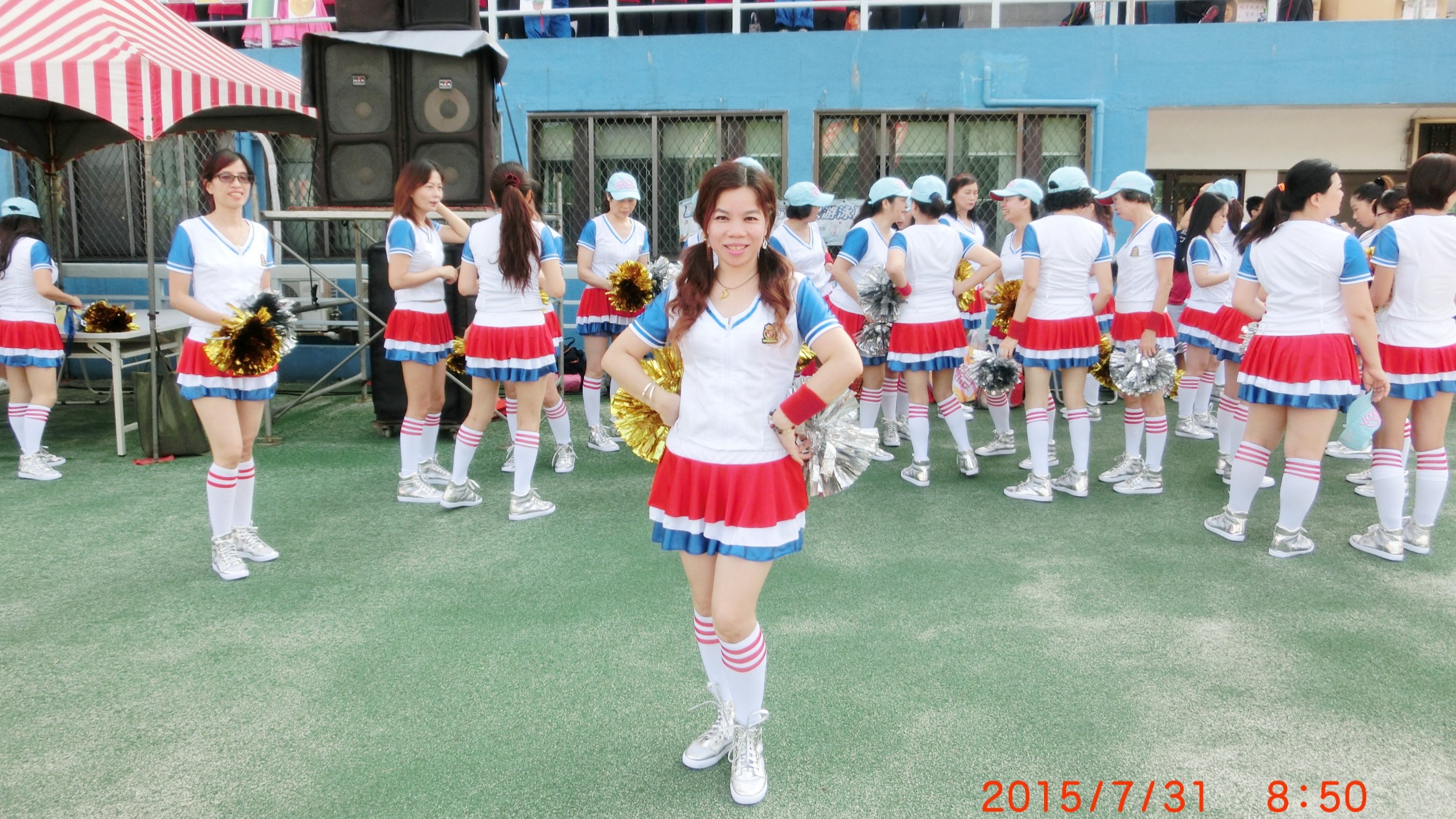 【 龜山體育會】‌青春有活力李麗卿老師帶隊與眾美女參加~104年桃園市運動大會啦啦隊競賽