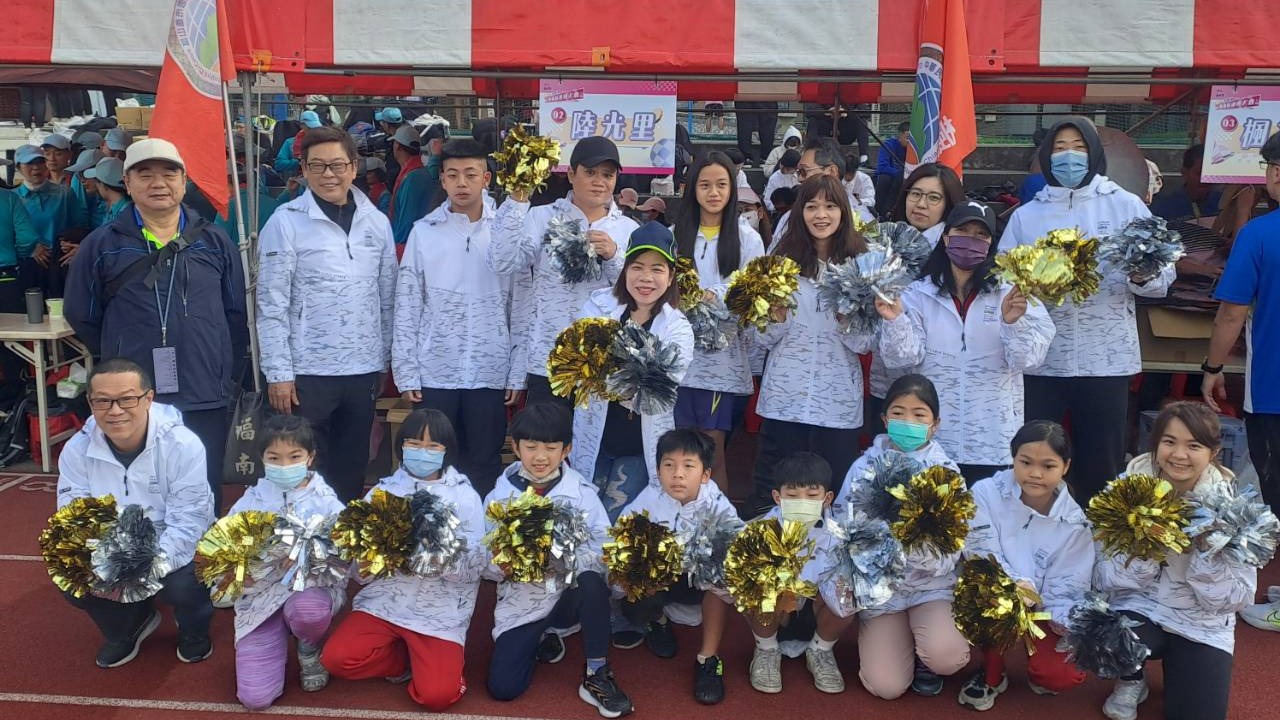 113年【桃園市龜山區運動大會】陸光聶哲淵里長代領年輕世代參加運動大會青春又有活力