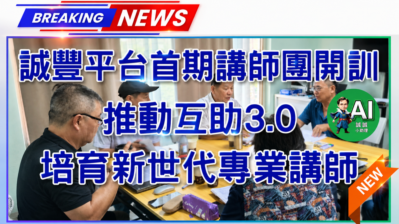 誠豐平台首期講師團開訓 推動互助3.0，培育新世代專業講師