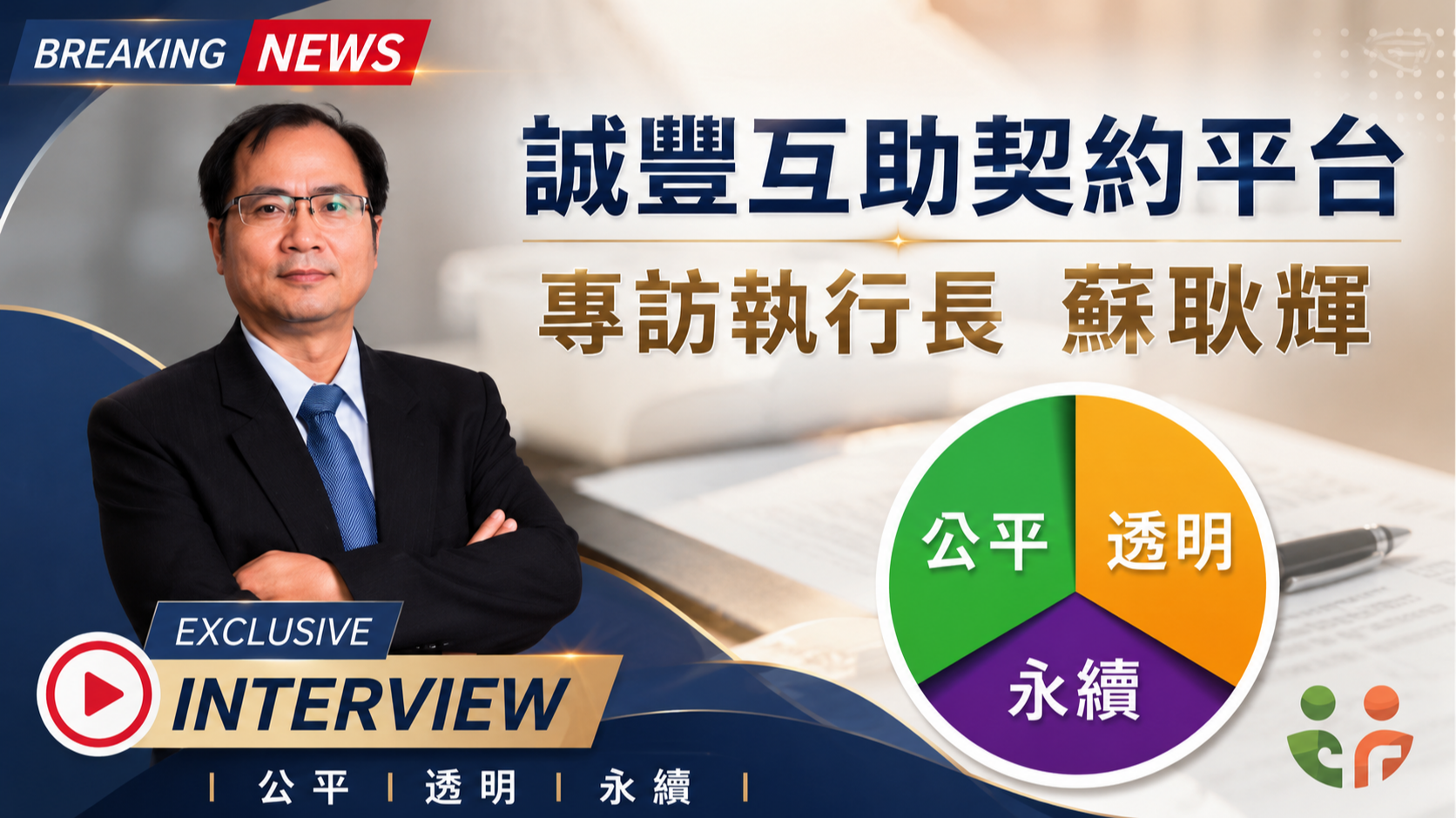 誠豐互助契約平台 專訪執行長 蘇耿輝