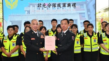 臺中市政府救人，不應只在醫院！中市第15支「北屯救護義消分隊」正式成軍