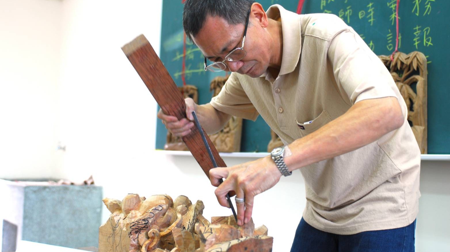 三峽長福巖鑿花樂 洪耀輝藝師現場親授!